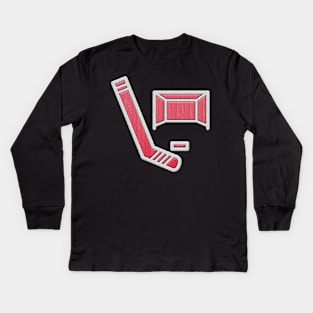 Cute Ice Hockey Kids Long Sleeve T-Shirt